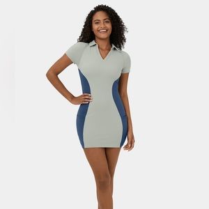 Halara Cloudful Color Block Bodycon Mini Golf Dress size Small NWT